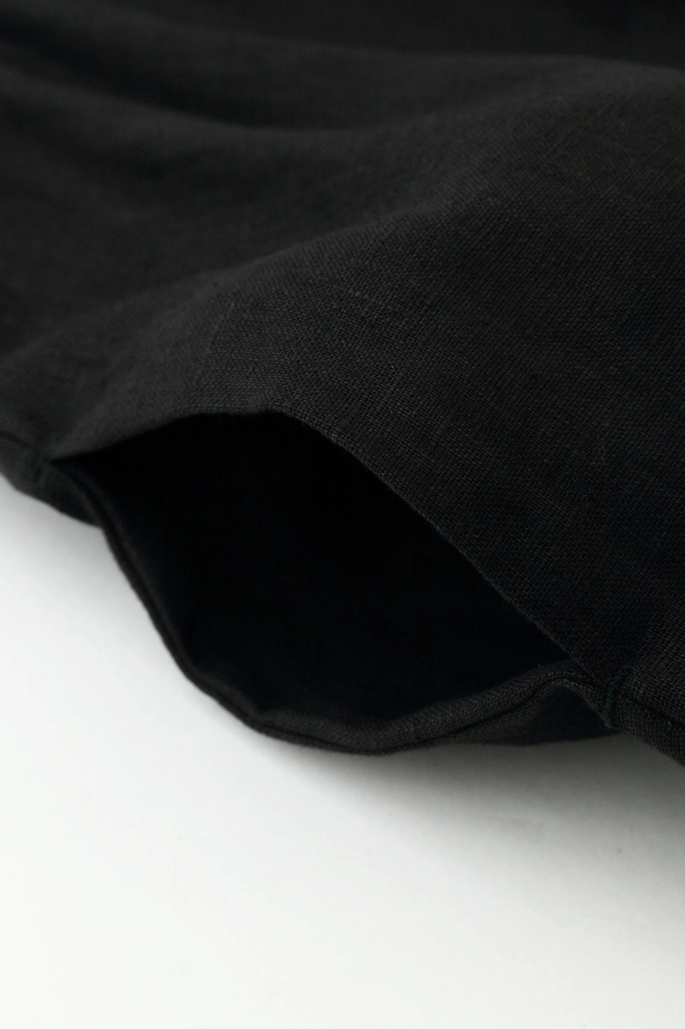 【Ships ard. 7/7】Linen Wrinkle Blouse／Black