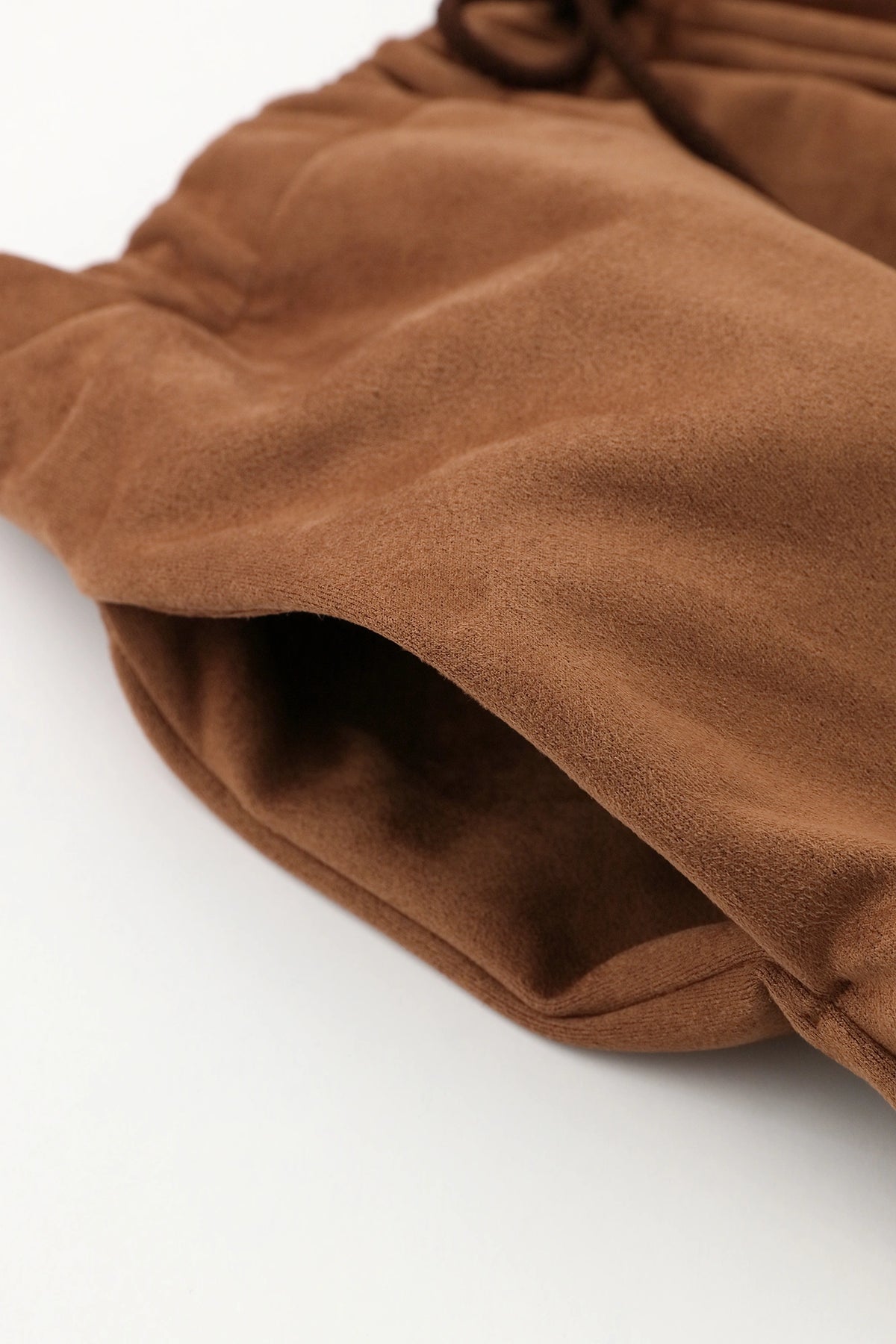 Faux NubuckJersey Easy Tapered Pants／Camel 
