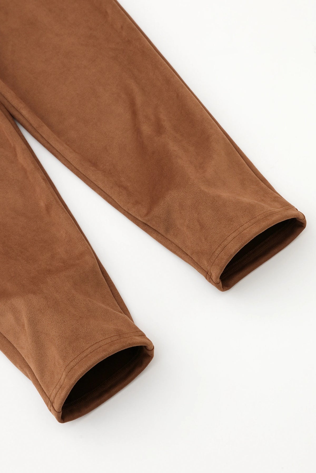 Faux NubuckJersey Easy Tapered Pants／Camel 