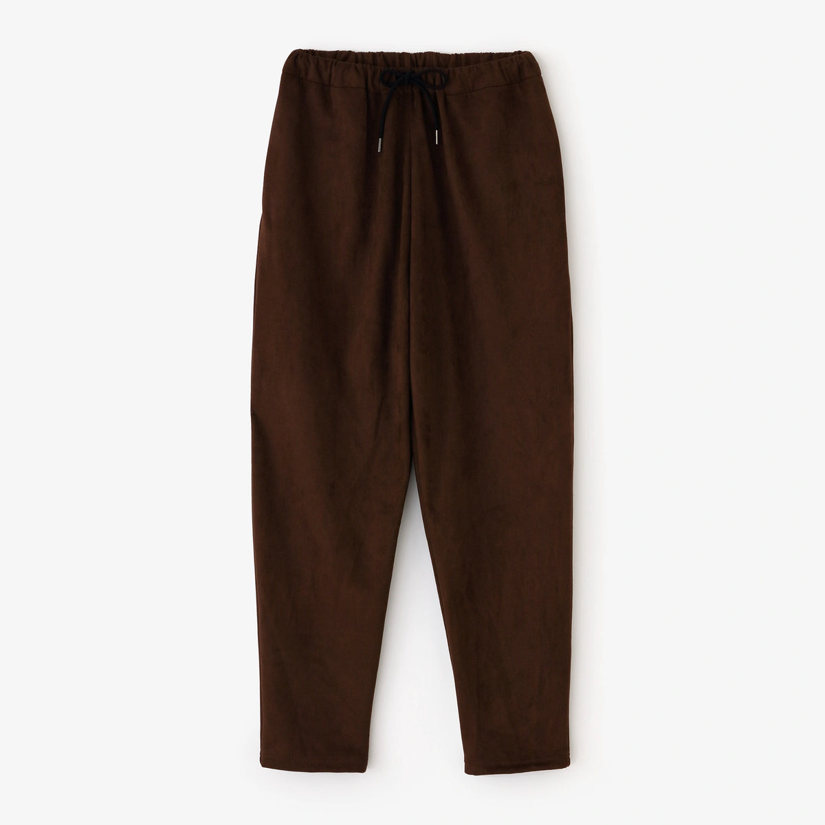 Faux NubuckJersey Easy Tapered Pants／Brown 