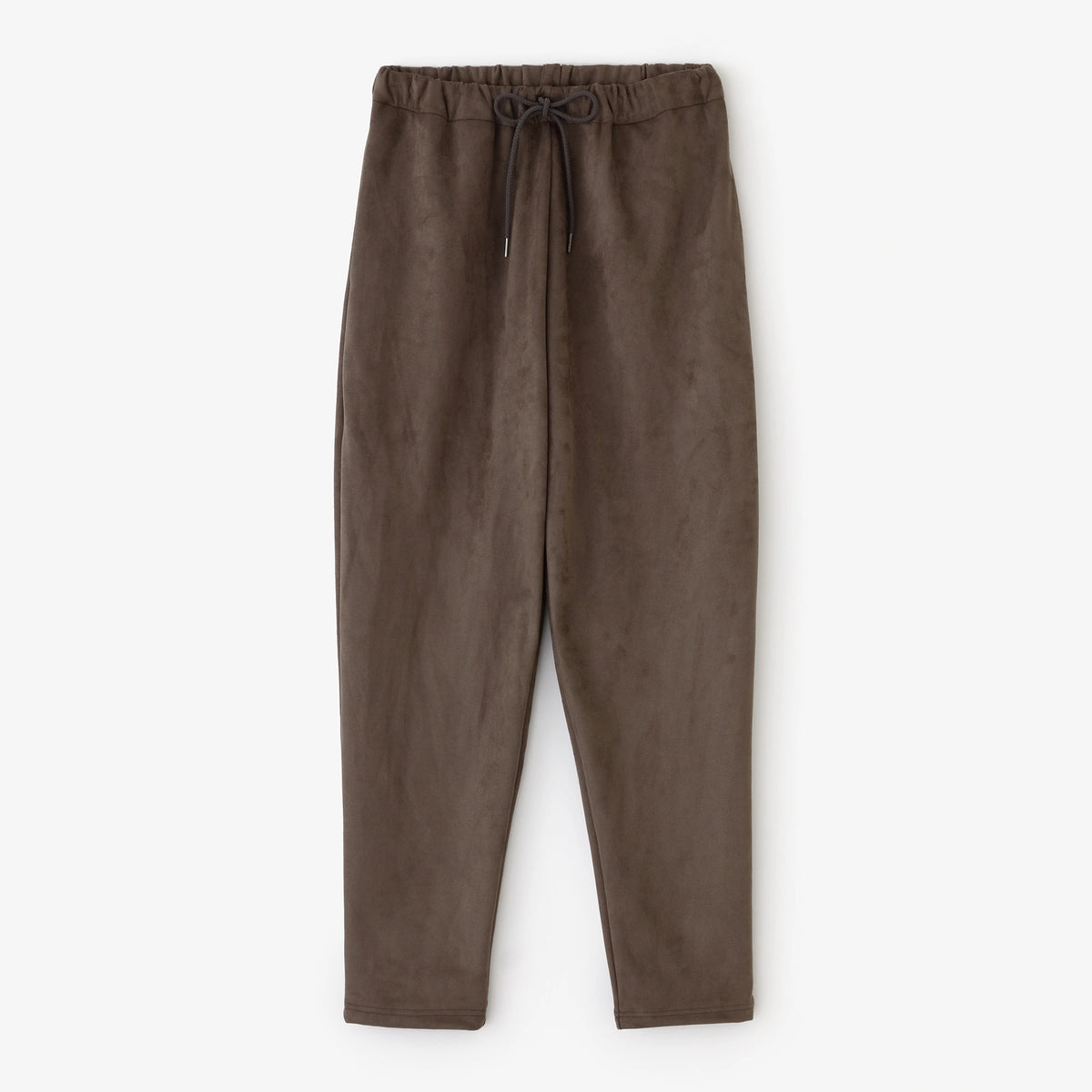 Faux NubuckJersey Easy Tapered Pants／Greyish Brown 