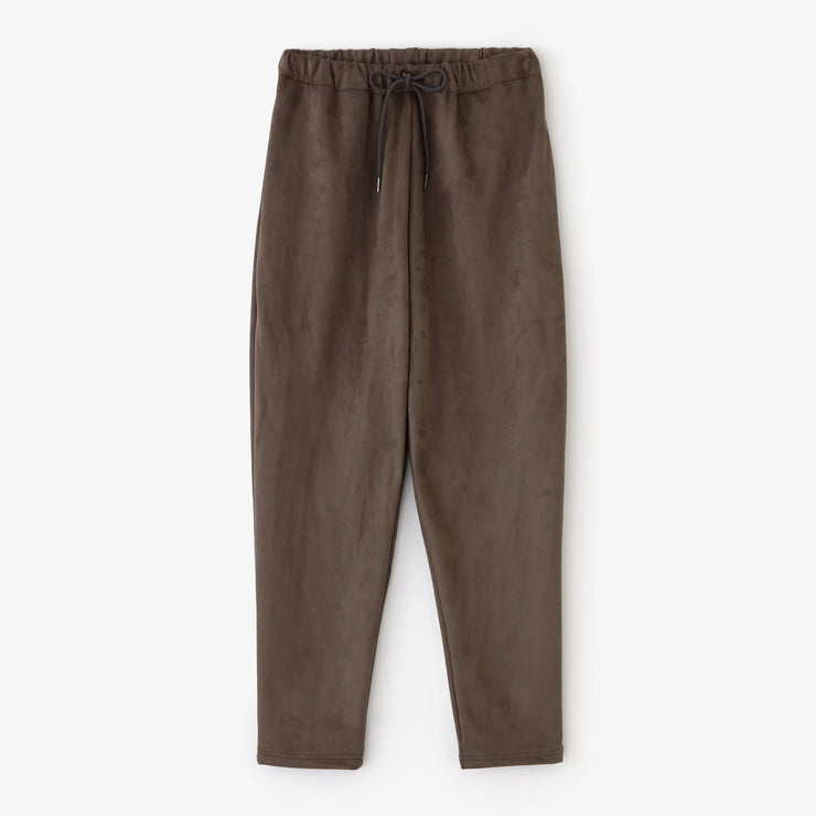 Faux NubuckJersey Easy Tapered Pants／Greyish Brown 