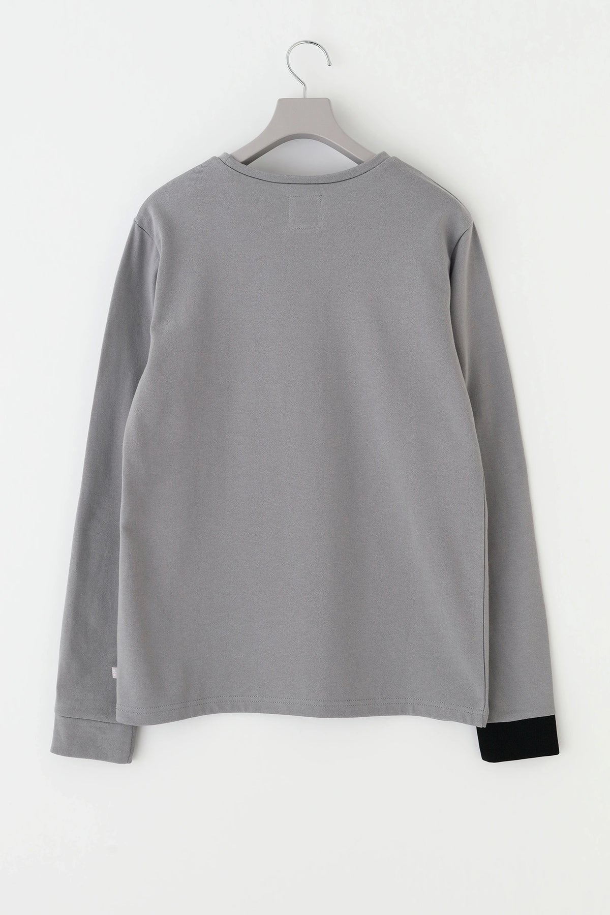 【voraussichtlich Ende Oktober versandbereit】40er-Set, langärmliges T-Shirt mit innen angerautem Trikot, Bicolor / Grau 