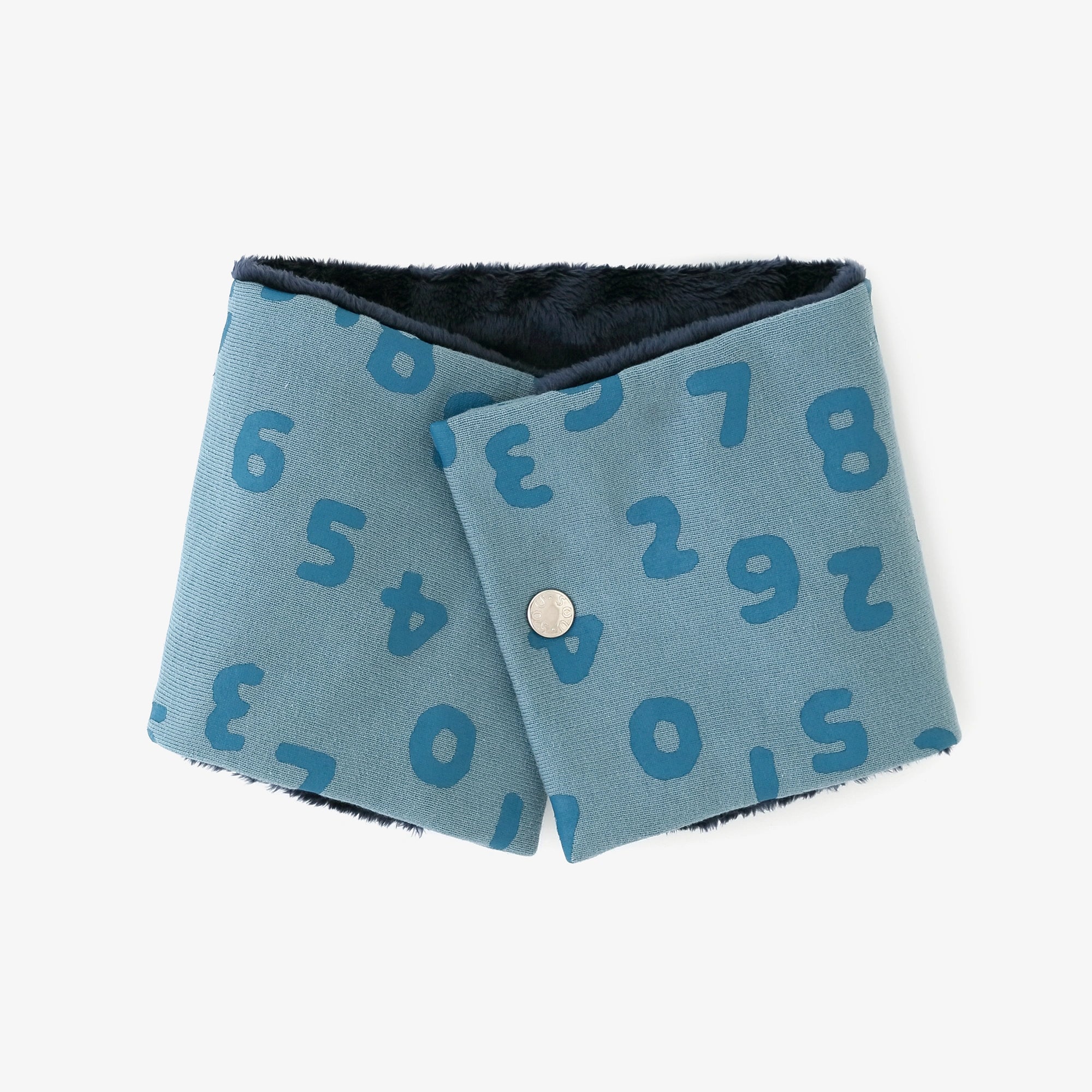 ●リバーシブル BIKEネックウォーマーKIDS／そすうこん しょうか あおみどりいろ