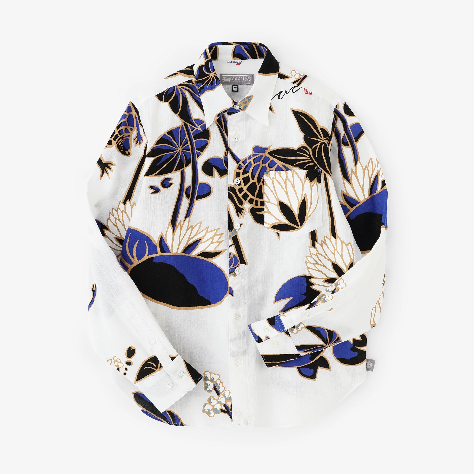 Chizimi Cotton 20/20 Shirt／water land