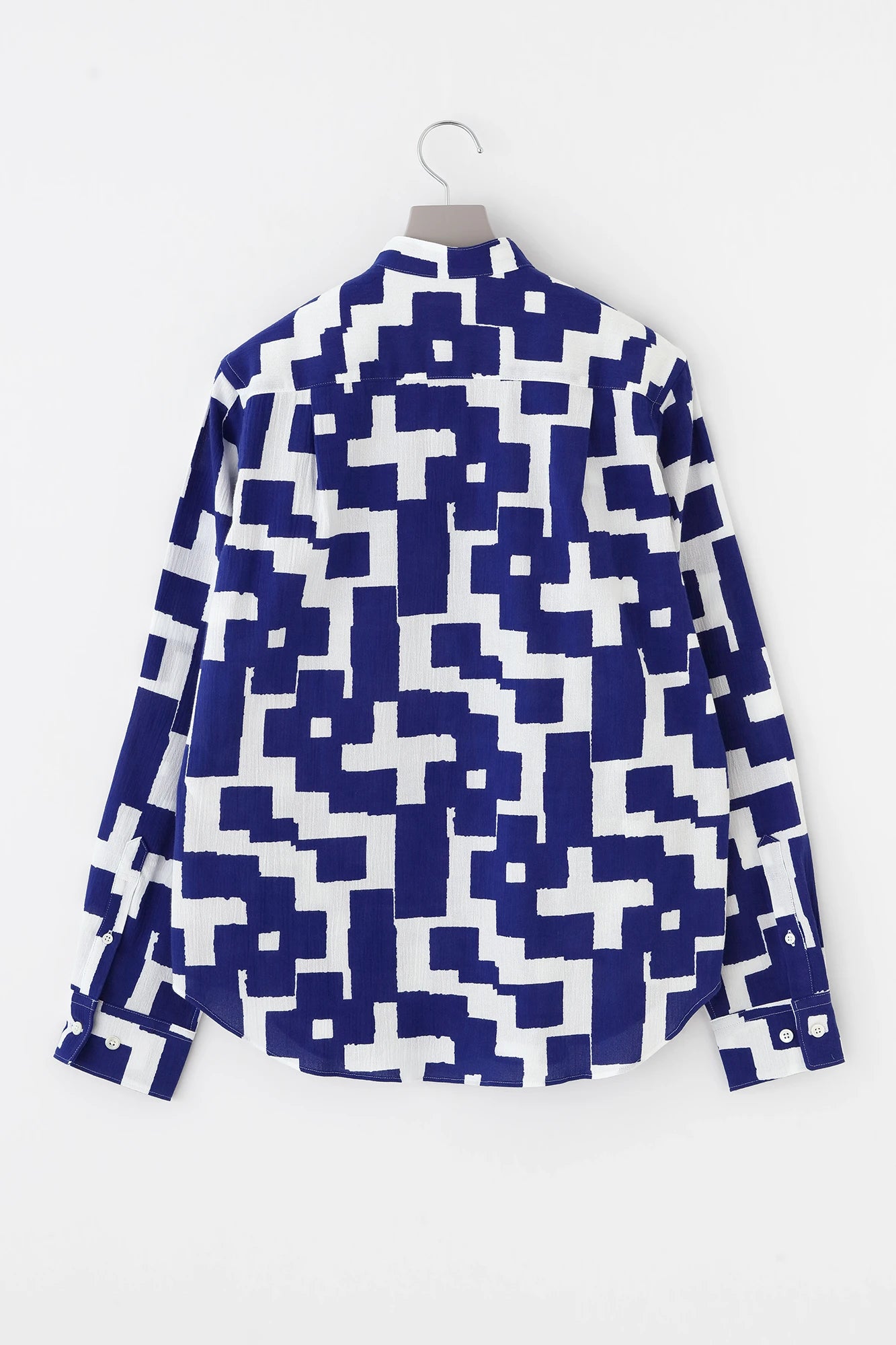 [Expédition prévue vers le 10 mars] Takashima Chijimi 20/20 Chemise à col montant/motif Ikubaku (Moyo)