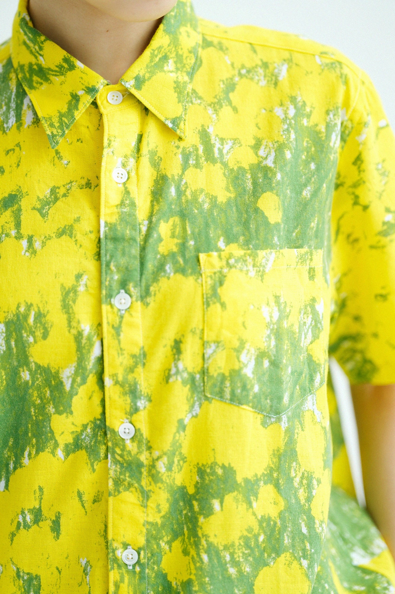Isemomen Cotton Bun Short Sleeve Shirt／Breeze in Spring