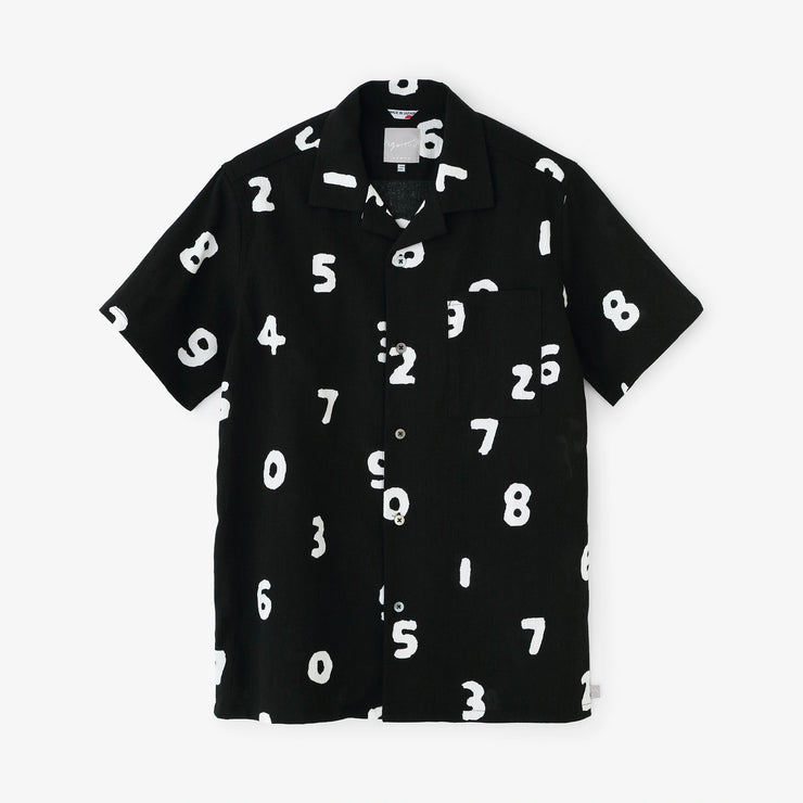 Chizimi Cotton 20/20 Open Collar Shirt／SO-SU-U Black