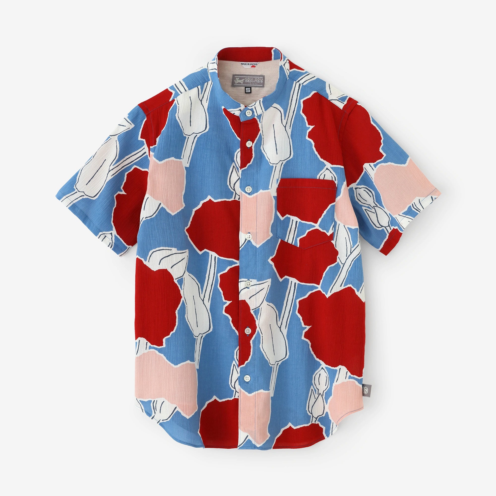 [Expédition prévue vers le 30 avril] Takashima Jiji 20/20 Chemise à manches courtes à col montant/Adorable