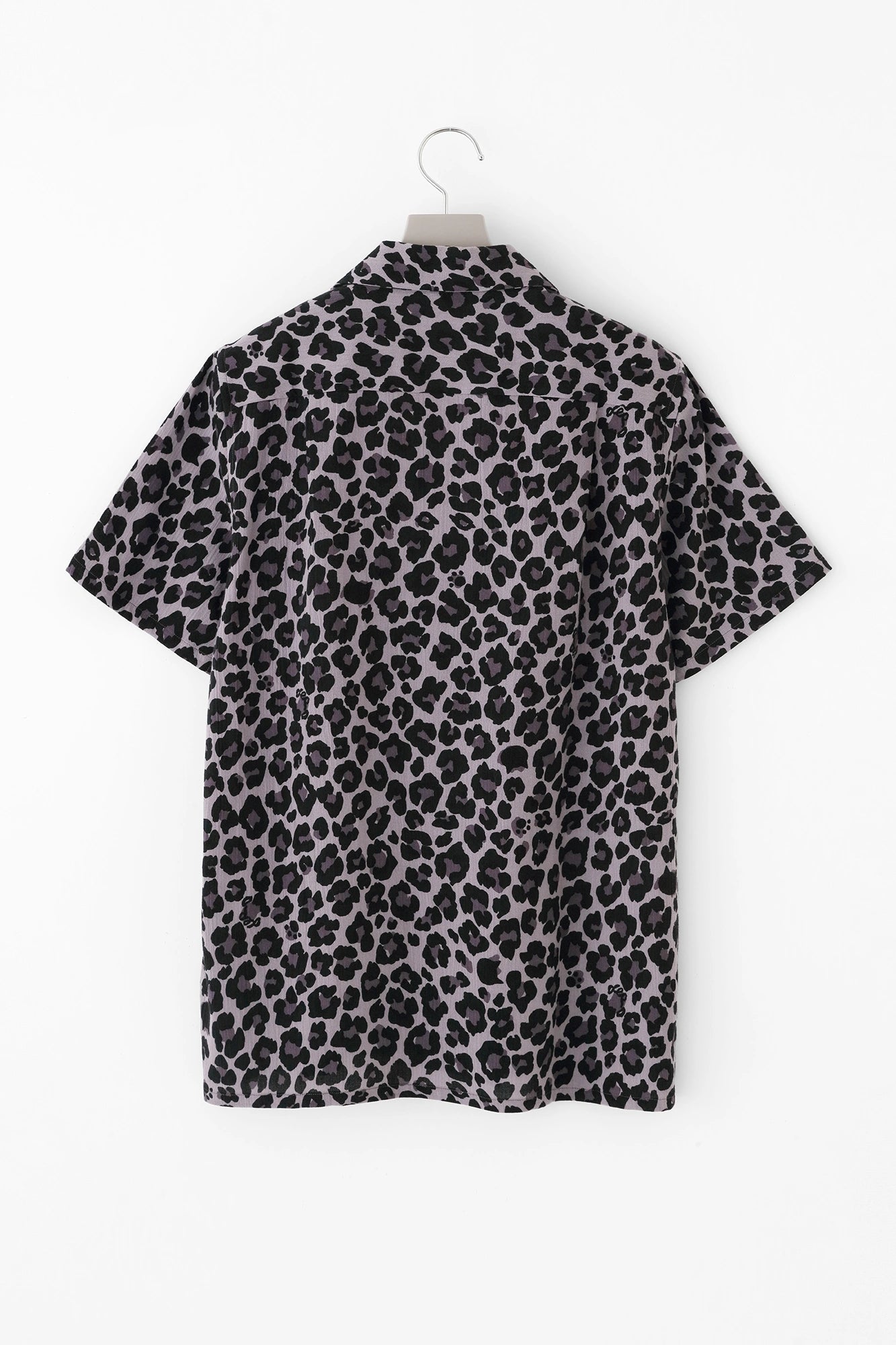 【7月1日頃発送予定】高島縮 20/20 オープンカラーシャツ／dopo leopard Midnight