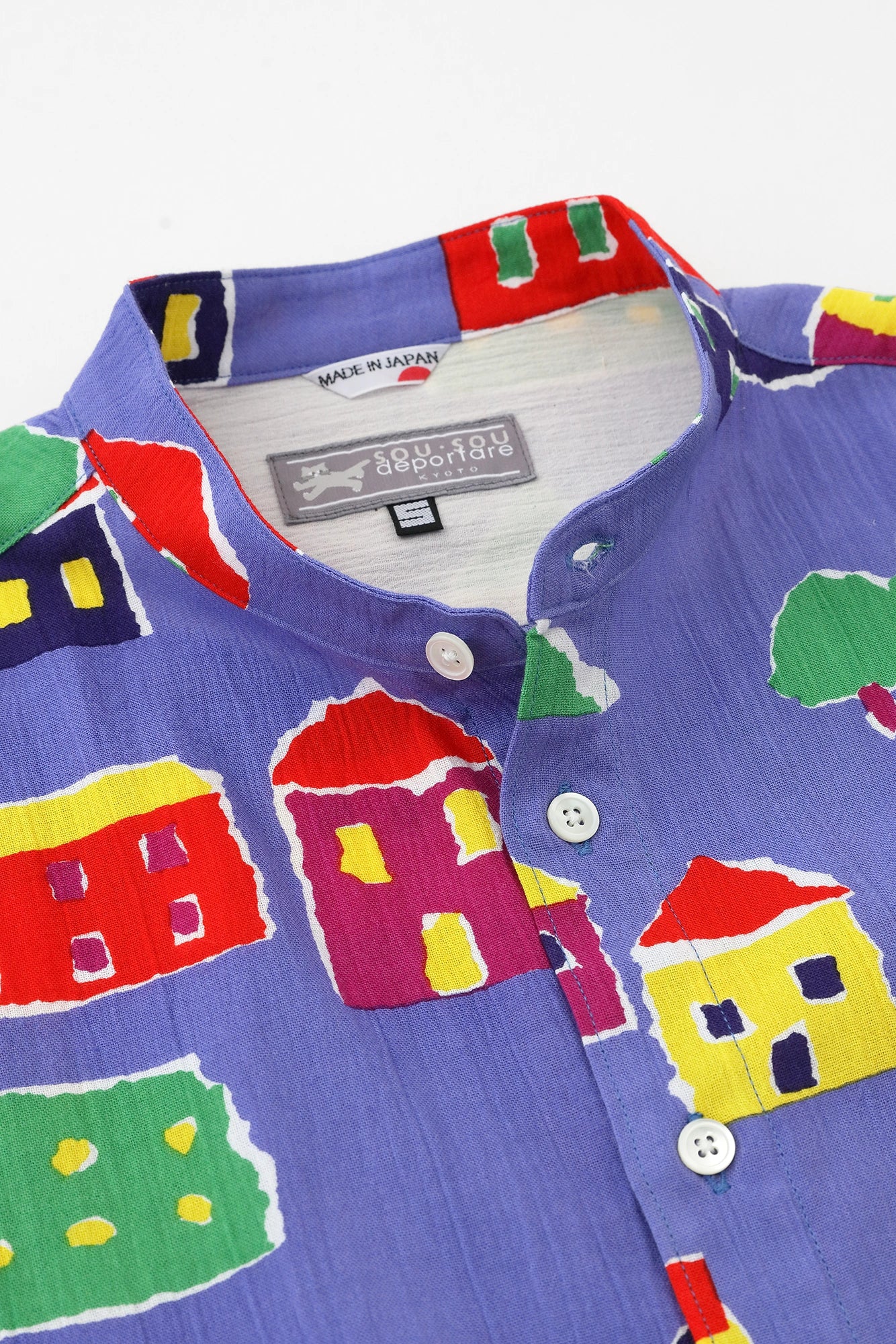 [Expédition prévue vers le 30 juin] Takashima Jiji 20/20 Chemise à manches courtes à col montant/Ville du livre d'images