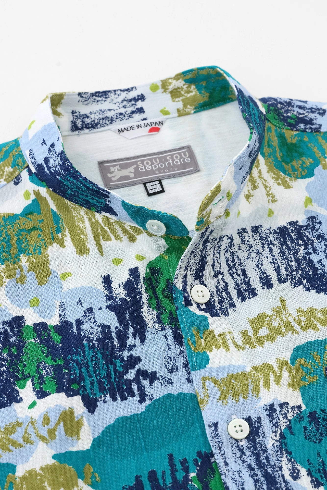 [Expédition prévue vers le 30 juin] Takashima Chijimi 20/20 Chemise à manches courtes à col montant/Adoring
