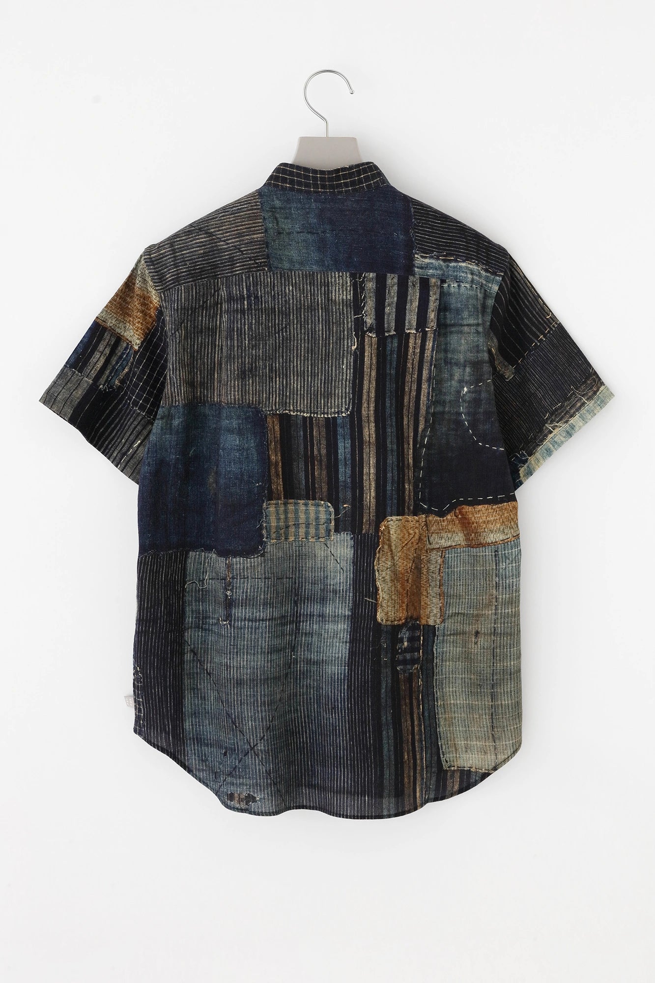 [Expédition prévue vers le 7 juillet] Takashima Jiji 20/20 Chemise à manches courtes à col montant/BORO Ⅱ IJ