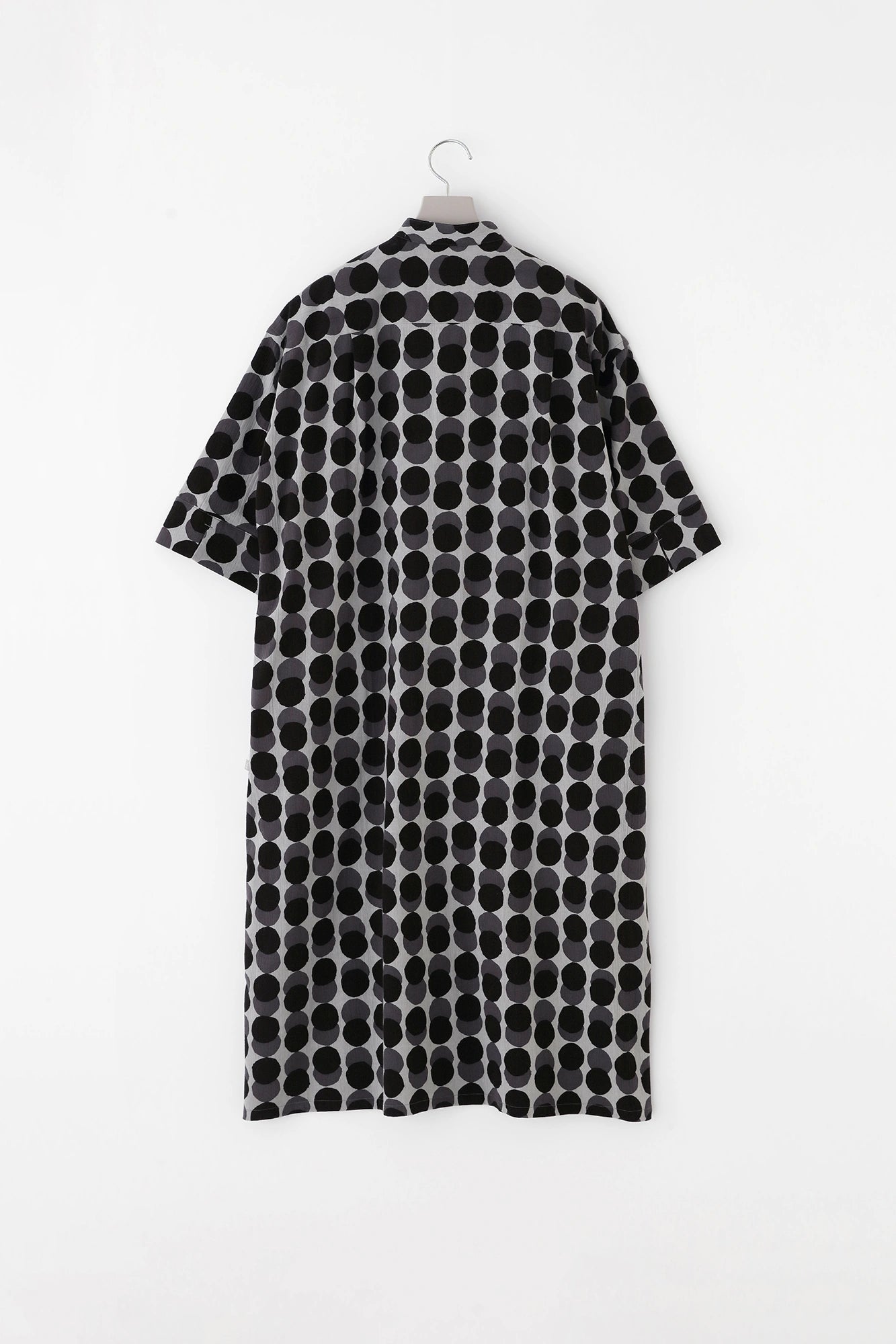 Chizimi Cotton 20/20 Gran Shirt Dress Elbow Length Sleeve／Marbles Layering  