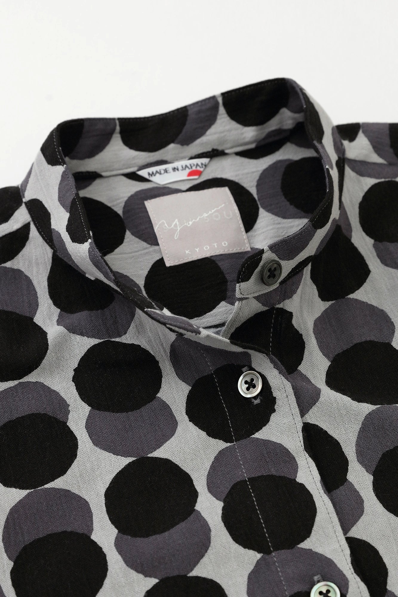 Chizimi Cotton 20/20 Gran Shirt Dress Elbow Length Sleeve／Marbles Layering  