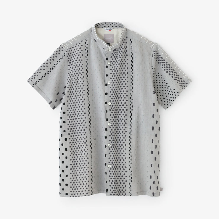 高岛缩棉20/20 立领短袖衬衫SP 2.0／冰雹条纹