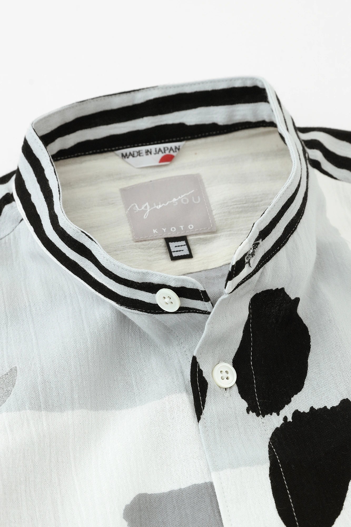 Chizimi Cotton 20/20 Stand Collar Short Sleeve Shirt SP 2.0／Alley
