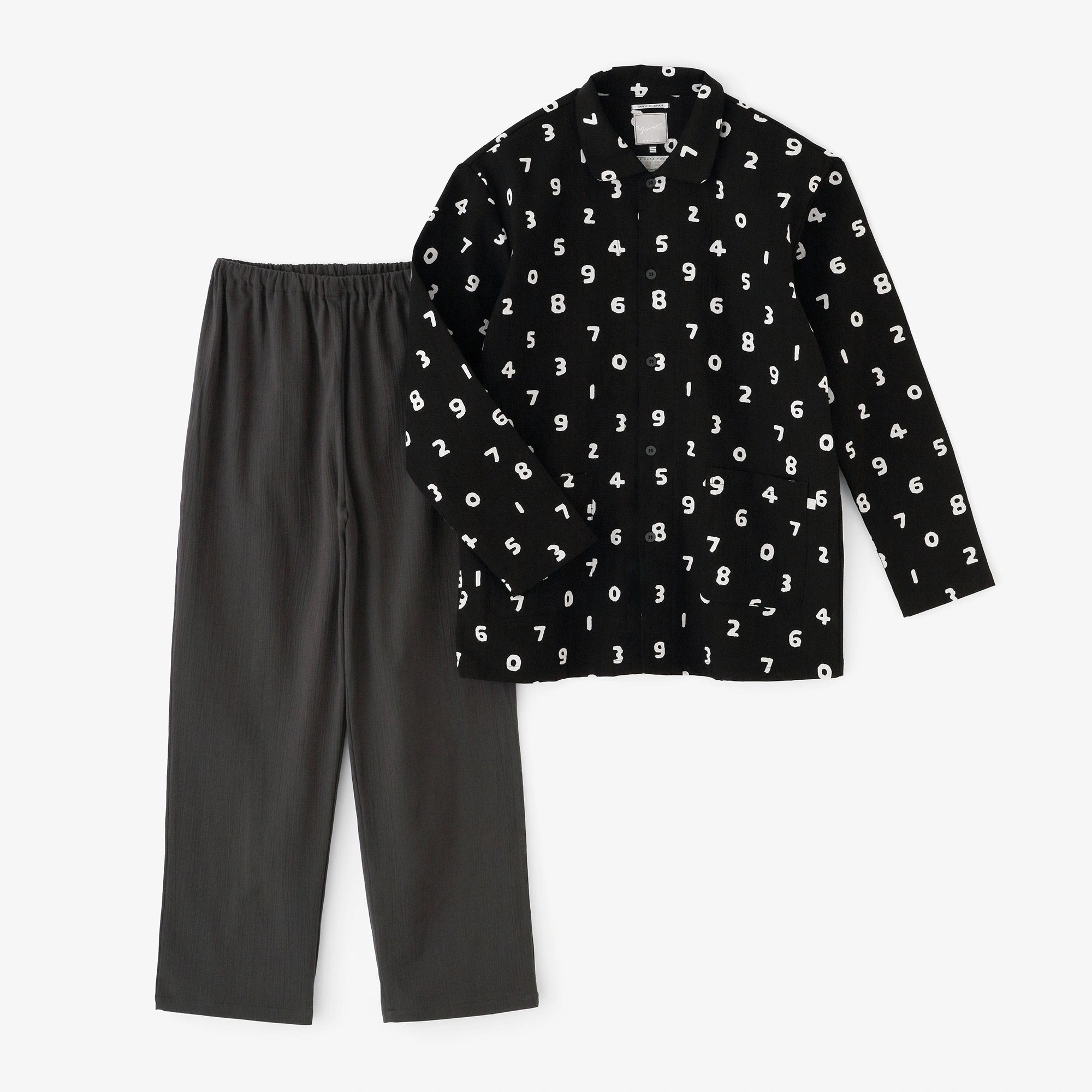 Chizimi Cotton20/20 Pajama/SO-SU-U×Dark Gray 