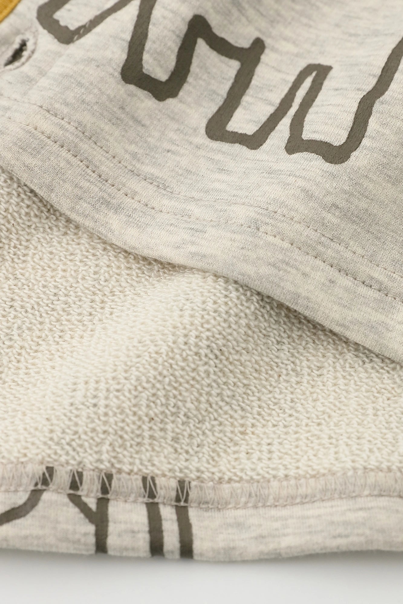 ●內抓毛 雙色袖外套／象 米白色