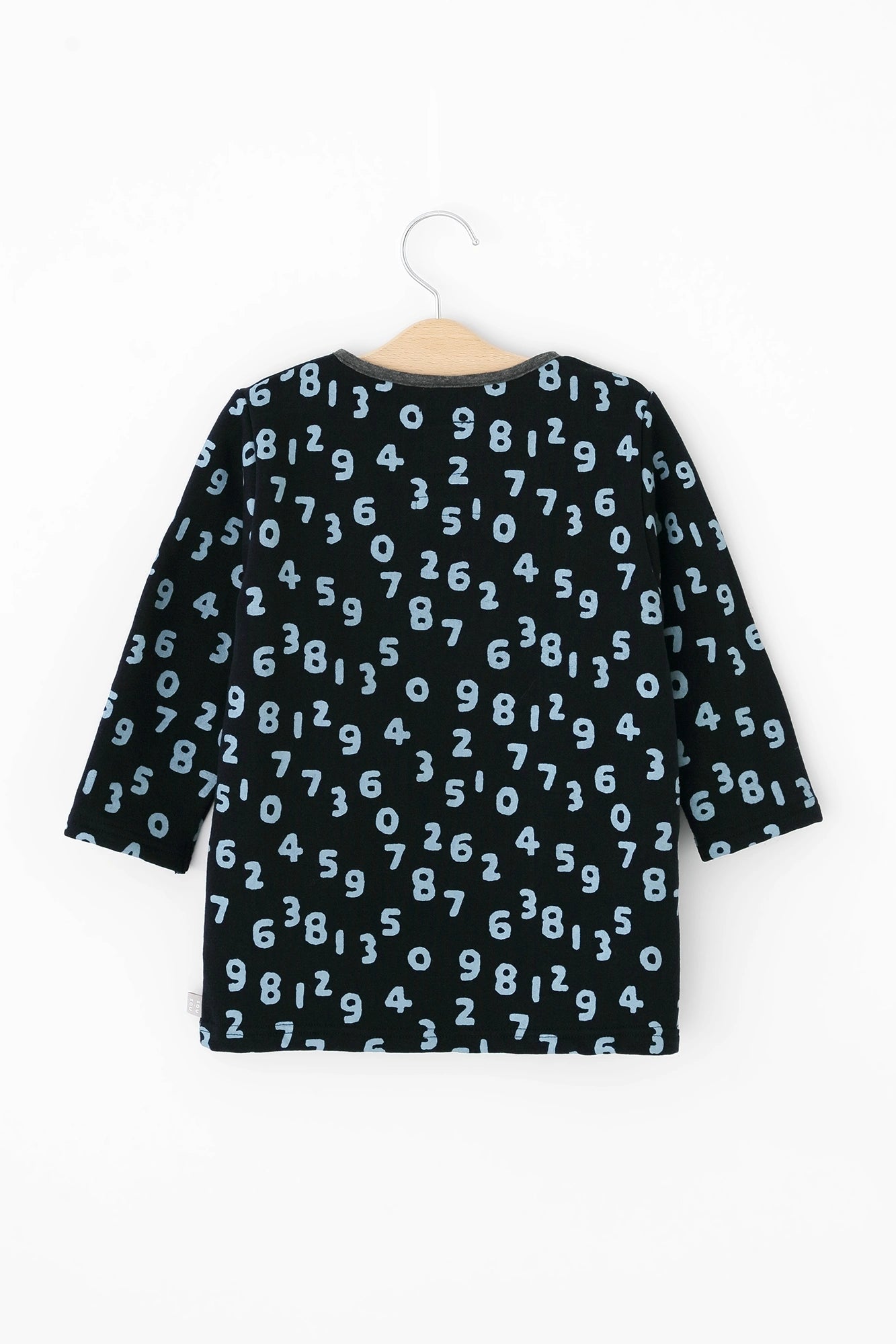 ●內抓毛 雙色袖外套／SO-SU-U十數 昆 深藍