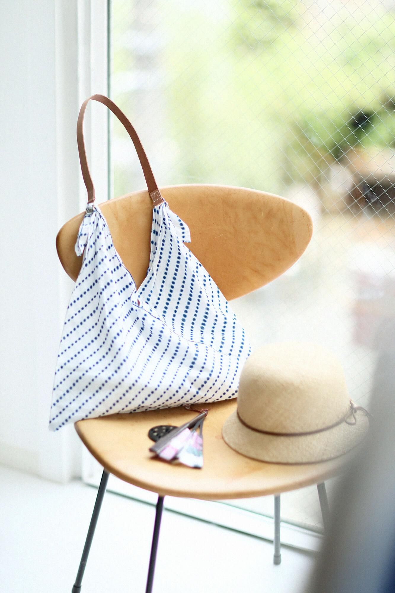 Arimatsu Narumi Tie-dye Kohabaori Eco Bag / Harisho Dot Dot Tie-dye