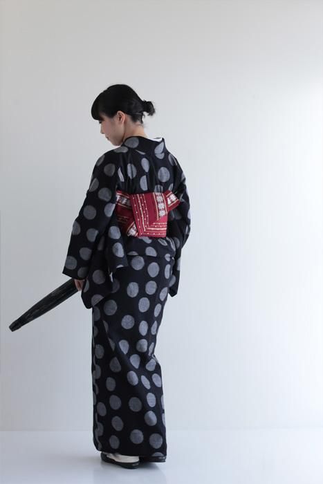 [※详细剪裁] kurume kasuri布/suigyoku湿羽毛颜色（nuarairo）x mokuhai（mokuhai））