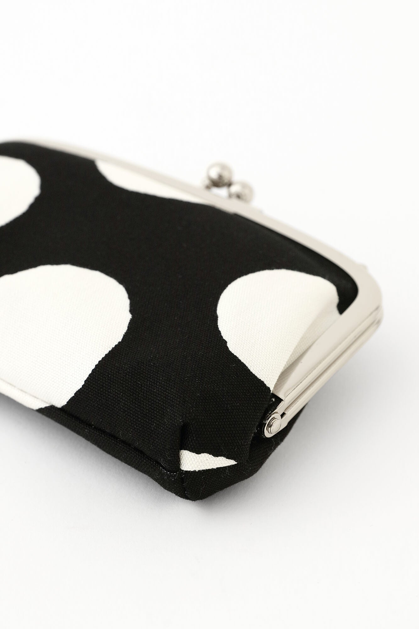 12号帆布 軟（なん）がま口 （親子）／すいぎょく 濡羽色（ぬればいろ）×つくも