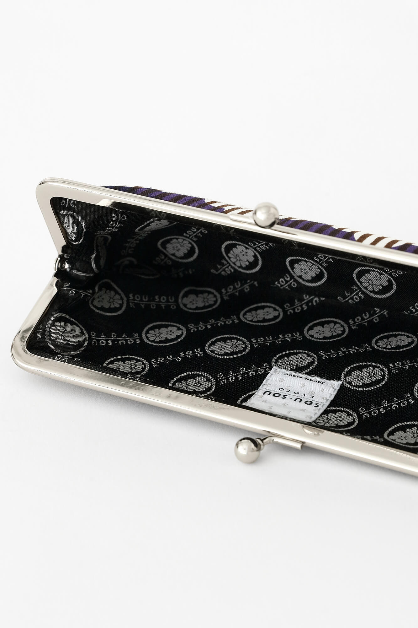 12號帆布 軟 口金包（横長）/明窗