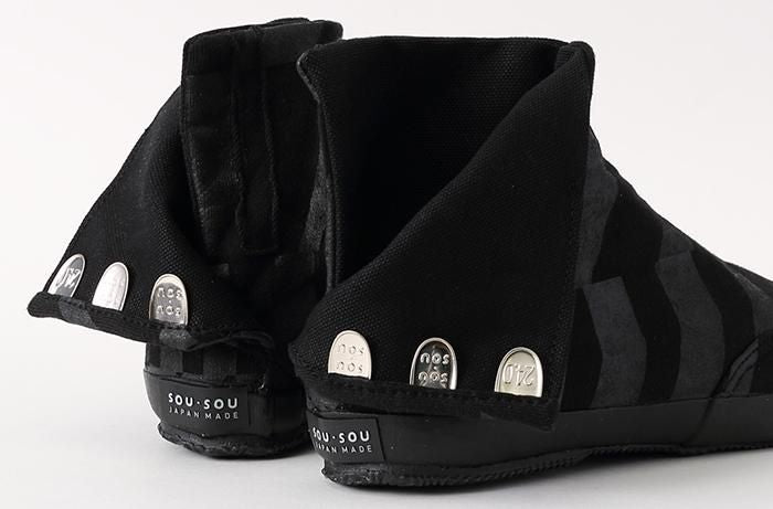 先丸地下足袋／だんだん 濡羽色×漆黒