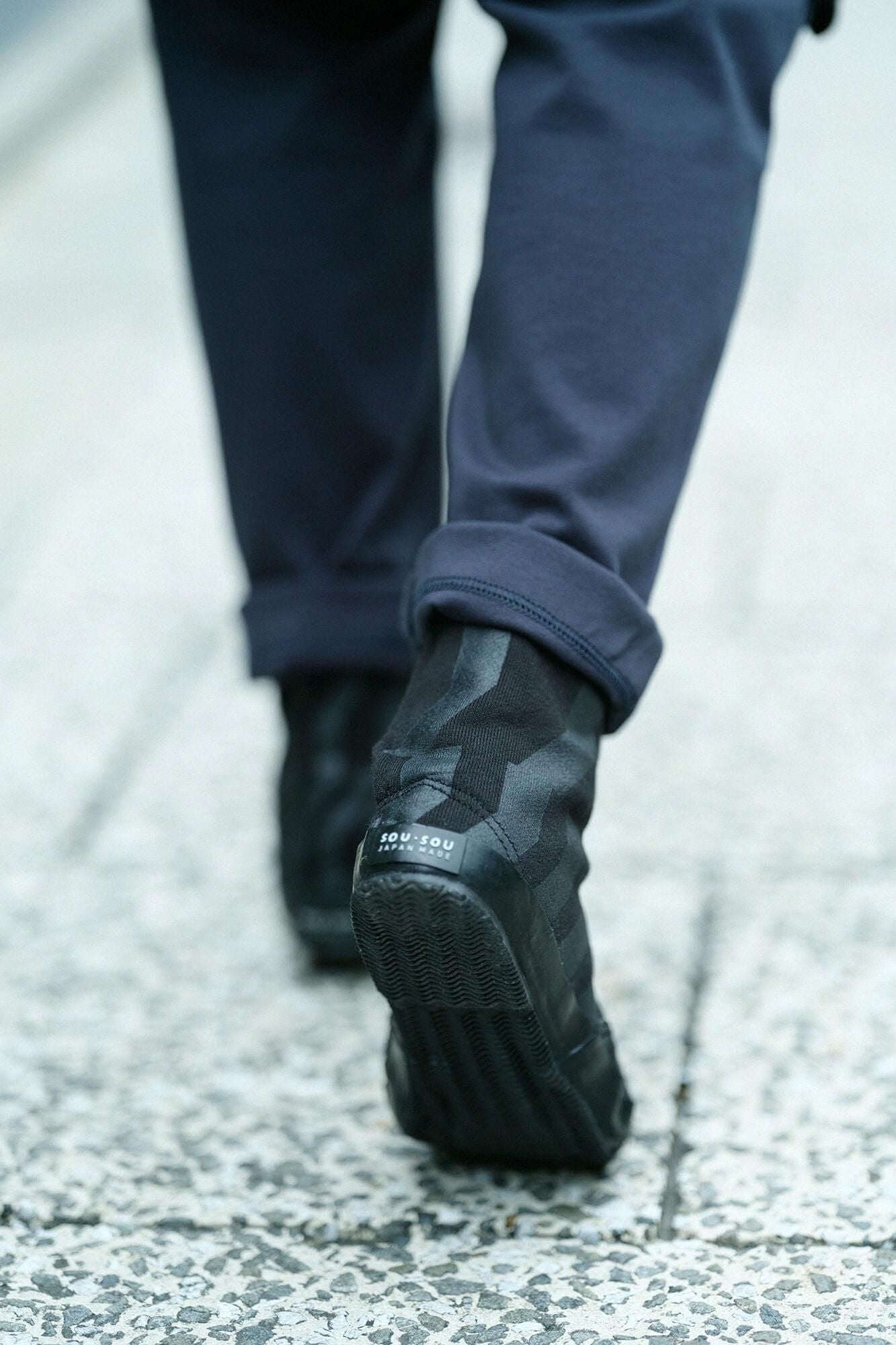 sousou 先丸地下足袋　文 濡羽色 先丸地下足袋／文 濡羽色（ふみ ぬればいろ）