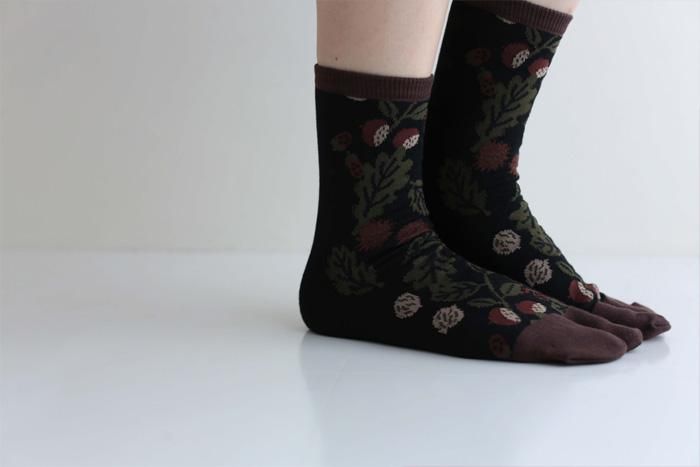 Tabi Socks (Mid-calf)／Nuts Chestnut Brown【Men・Women】