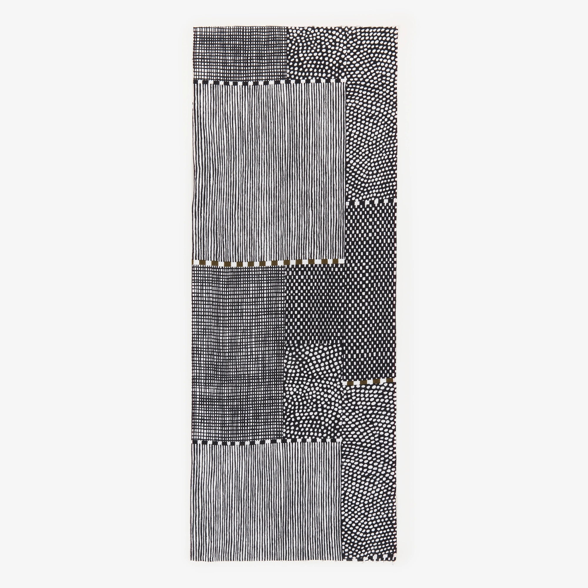 伊勢木綿 textile手ぬぐい/間がさね 墨黒に苔(すみくろにこけ)