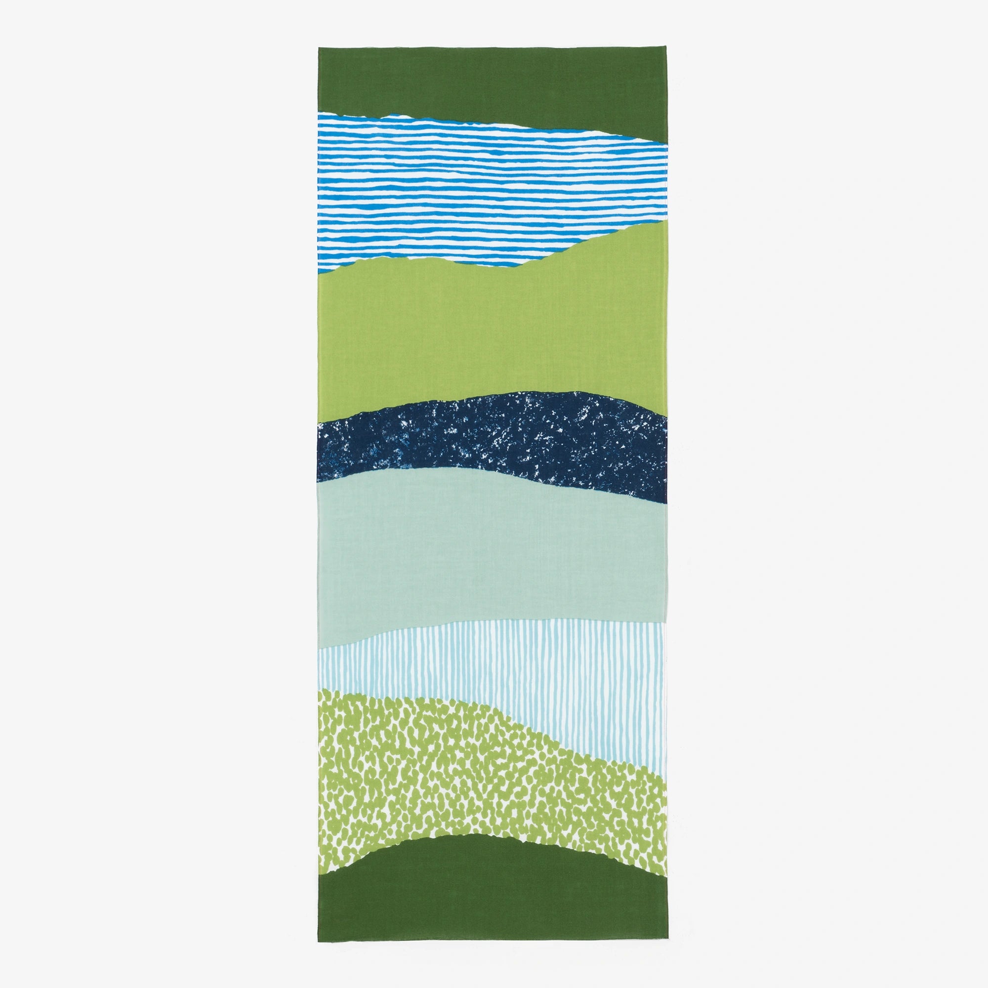 伊勢木綿 textile手ぬぐい／東山三十六峰 蒼蒼（そうそう）