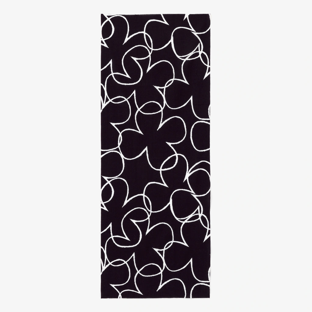 伊勢木綿 textile手ぬぐい／しあわせ 黒橡（くろつるばみ）