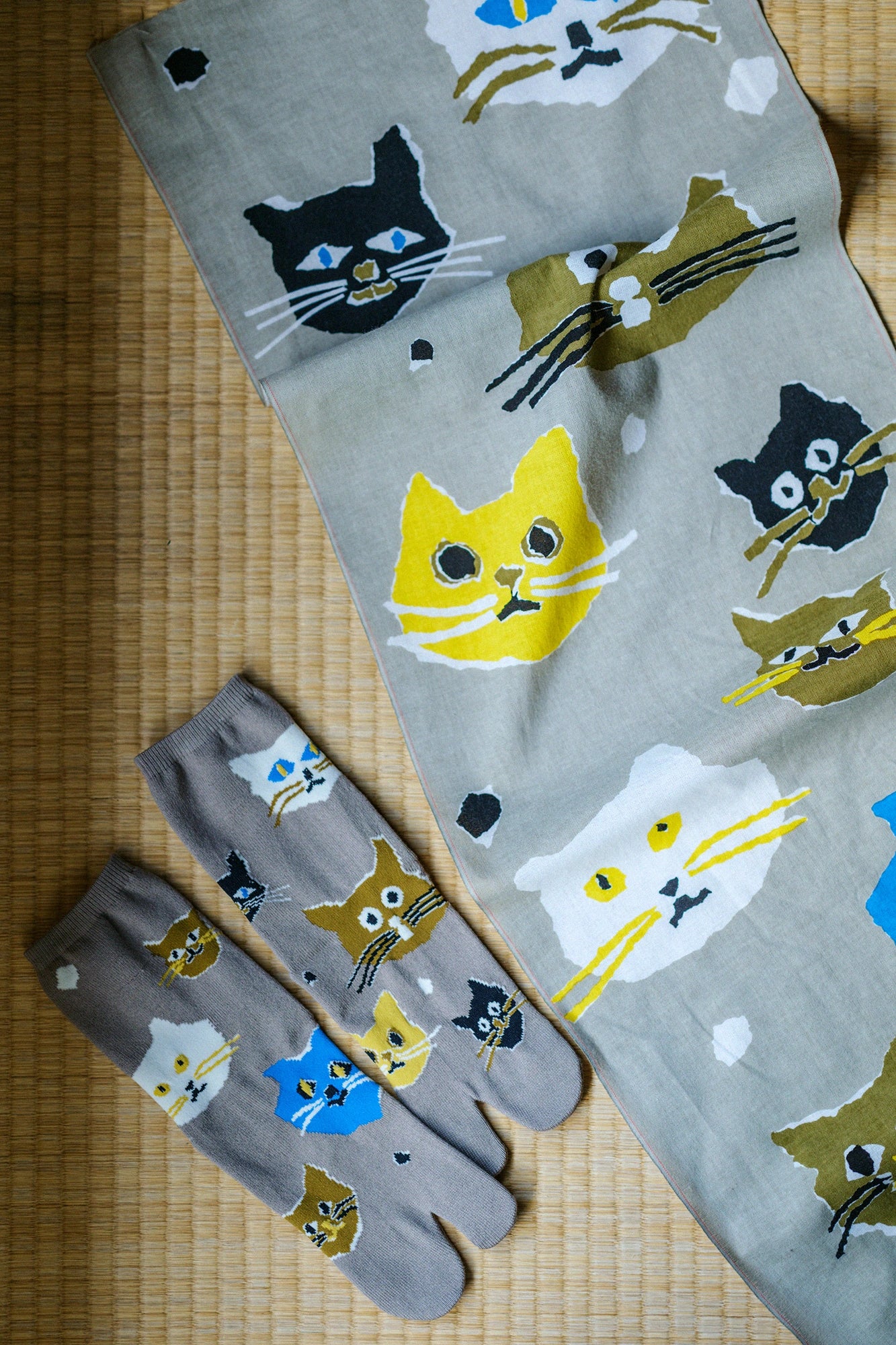 伊勢木綿 textile手ぬぐい／おともだち