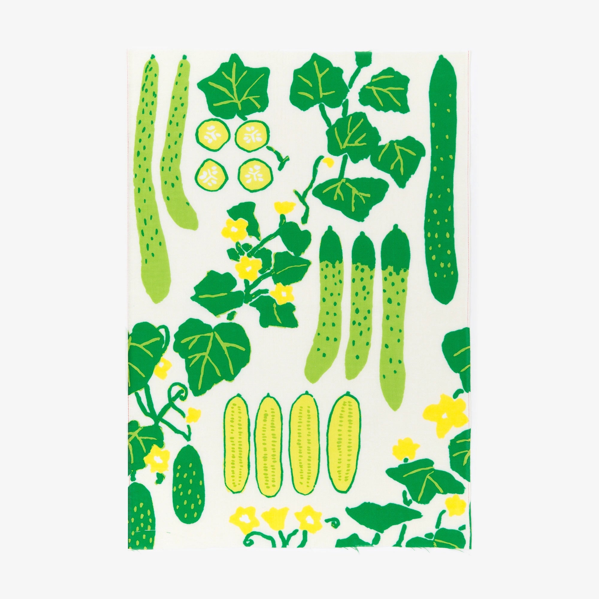 伊勢木綿 textile手ぬぐい（ひめ丈）／きゅうり