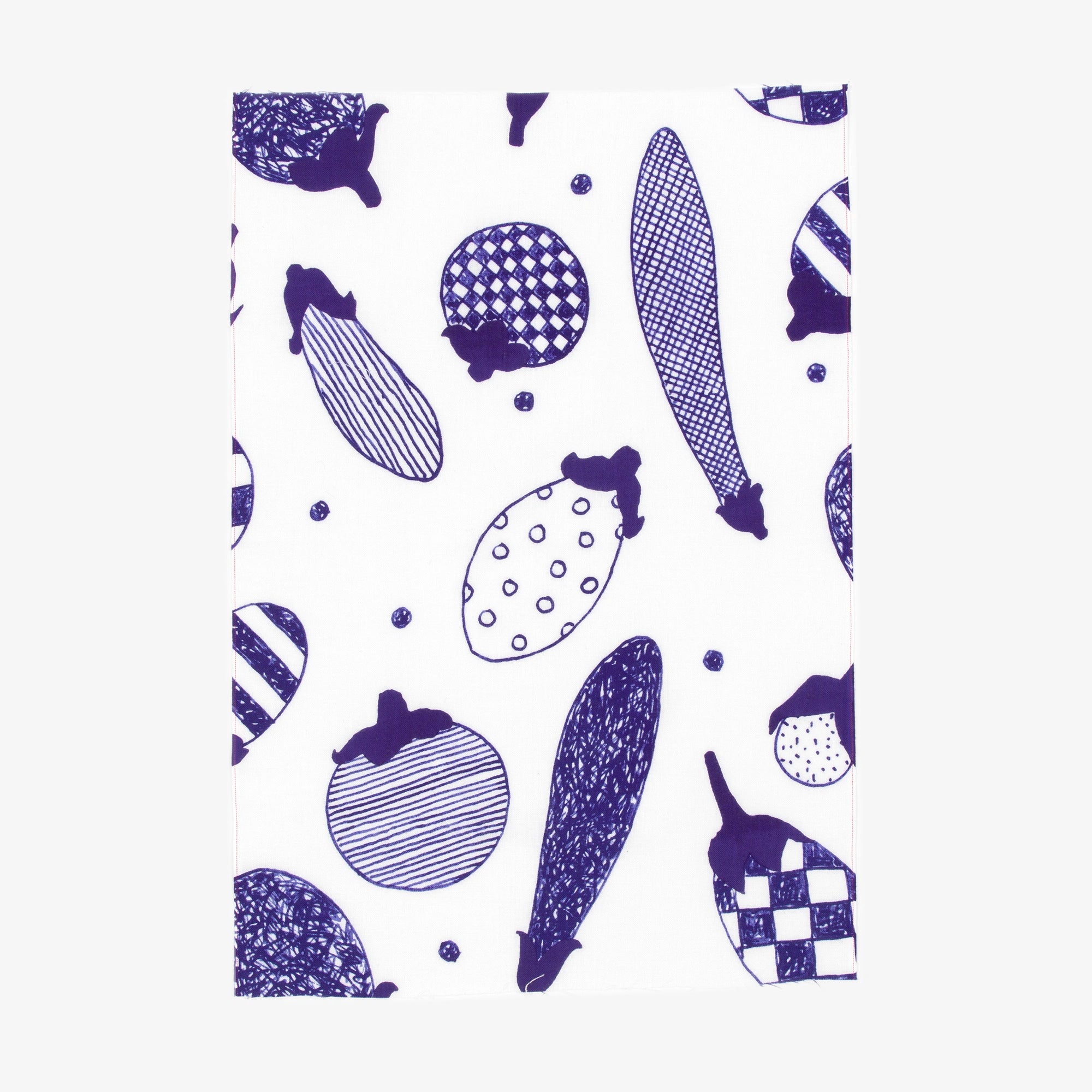 伊勢木綿 textile手ぬぐい（ひめ丈）／茄子（なす）