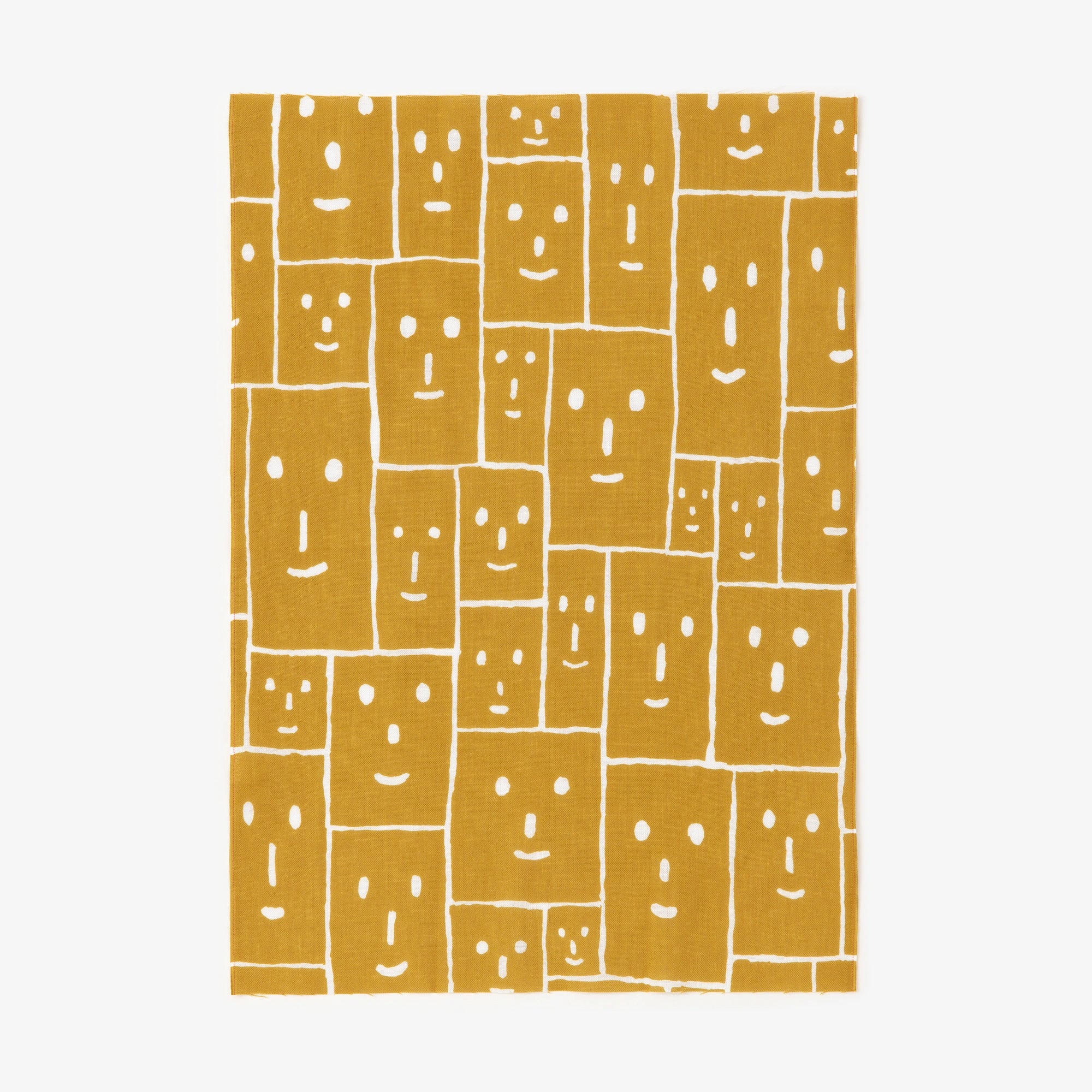 伊勢木綿 textile手ぬぐい（ひめ丈）／笑顔 芥子色（えがお からしいろ）