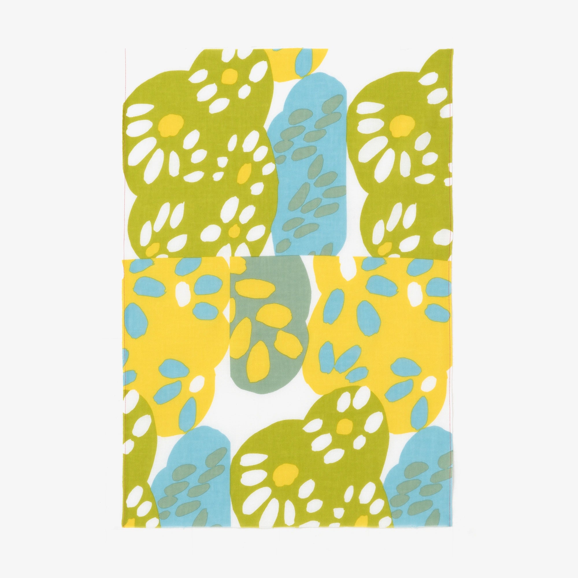 Ise Momen Textil-Tenugui (Hime-Länge)/mit Blumen