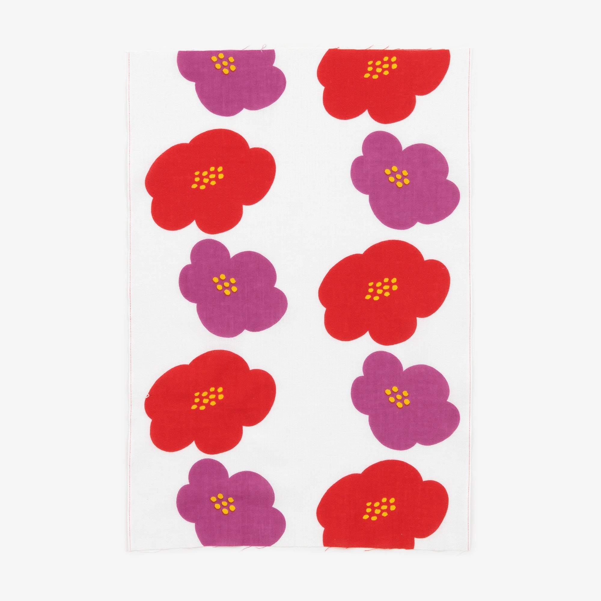 伊勢木綿 textile手ぬぐい（ひめ丈）／花椿（はなつばき）