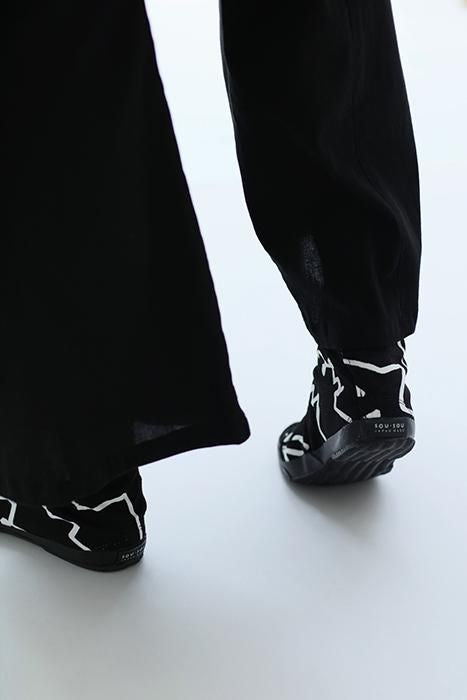 sousou 先丸地下足袋　文 濡羽色 先丸地下足袋／文 濡羽色（ふみ ぬればいろ）