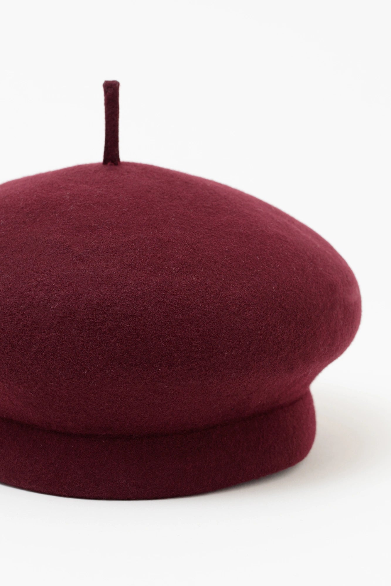 Felted Giboshi Béret Hat / Burgundy