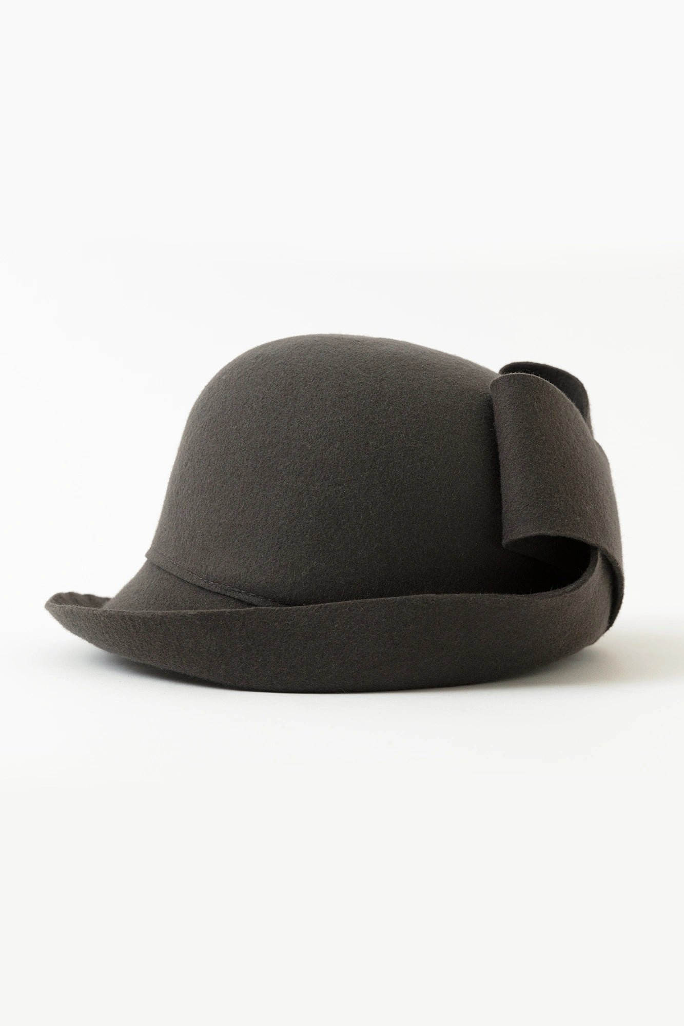 【Ships Ard 9/22】Felted Nene Ribbon Hat／Dark Brown