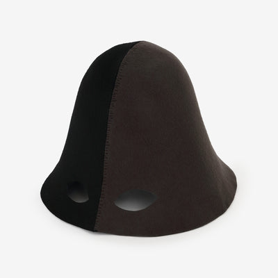 フェルト とっぱい／濡羽色（ぬればいろ）×濃灰（こいはい）