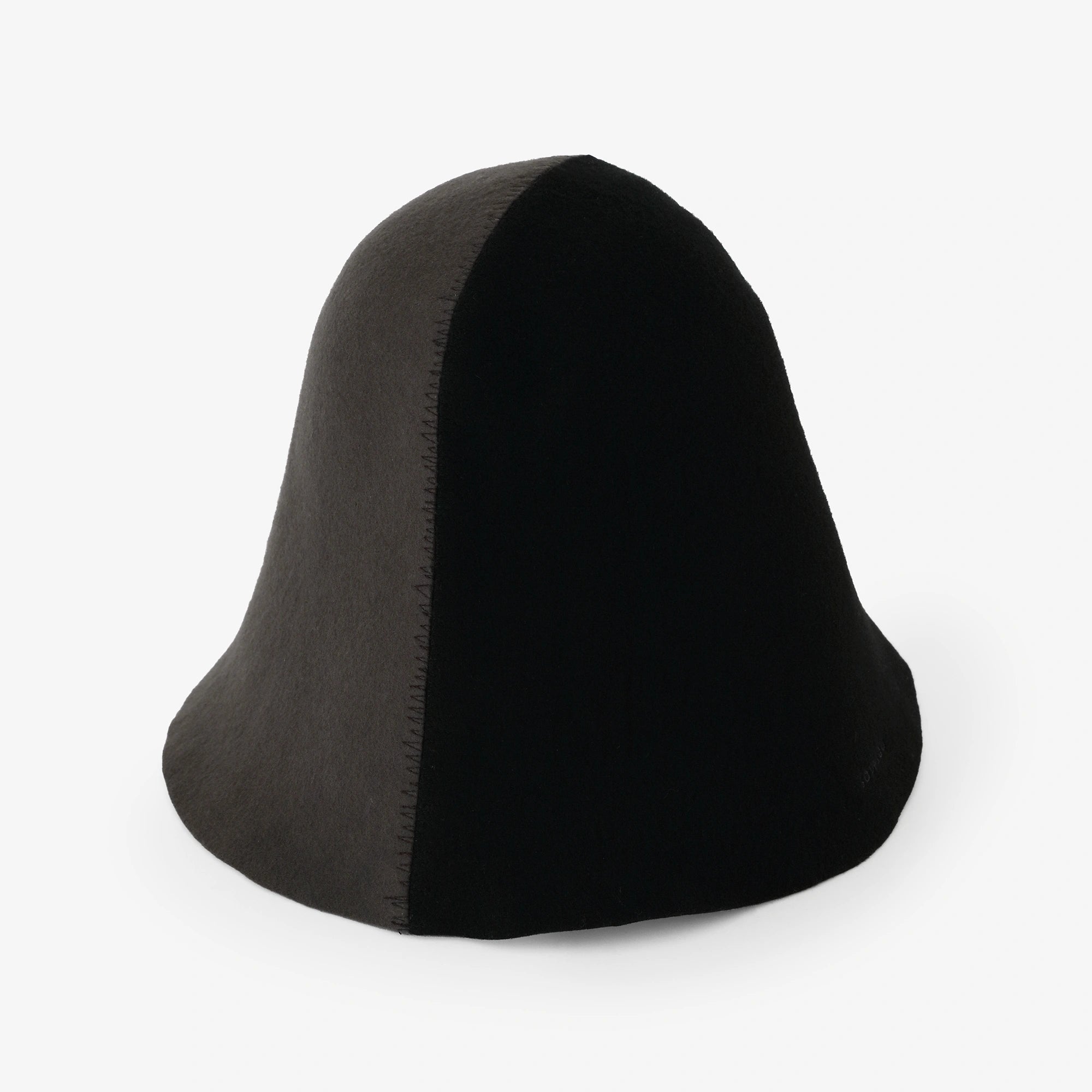 Felt Helmet Hat/Black x Dark Grey (Koi Yes ))