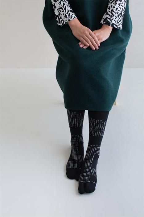 分趾襪（膝下長度）／影 黑色 【女性用】