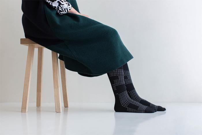 分趾襪（膝下長度）／影 黑色 【女性用】