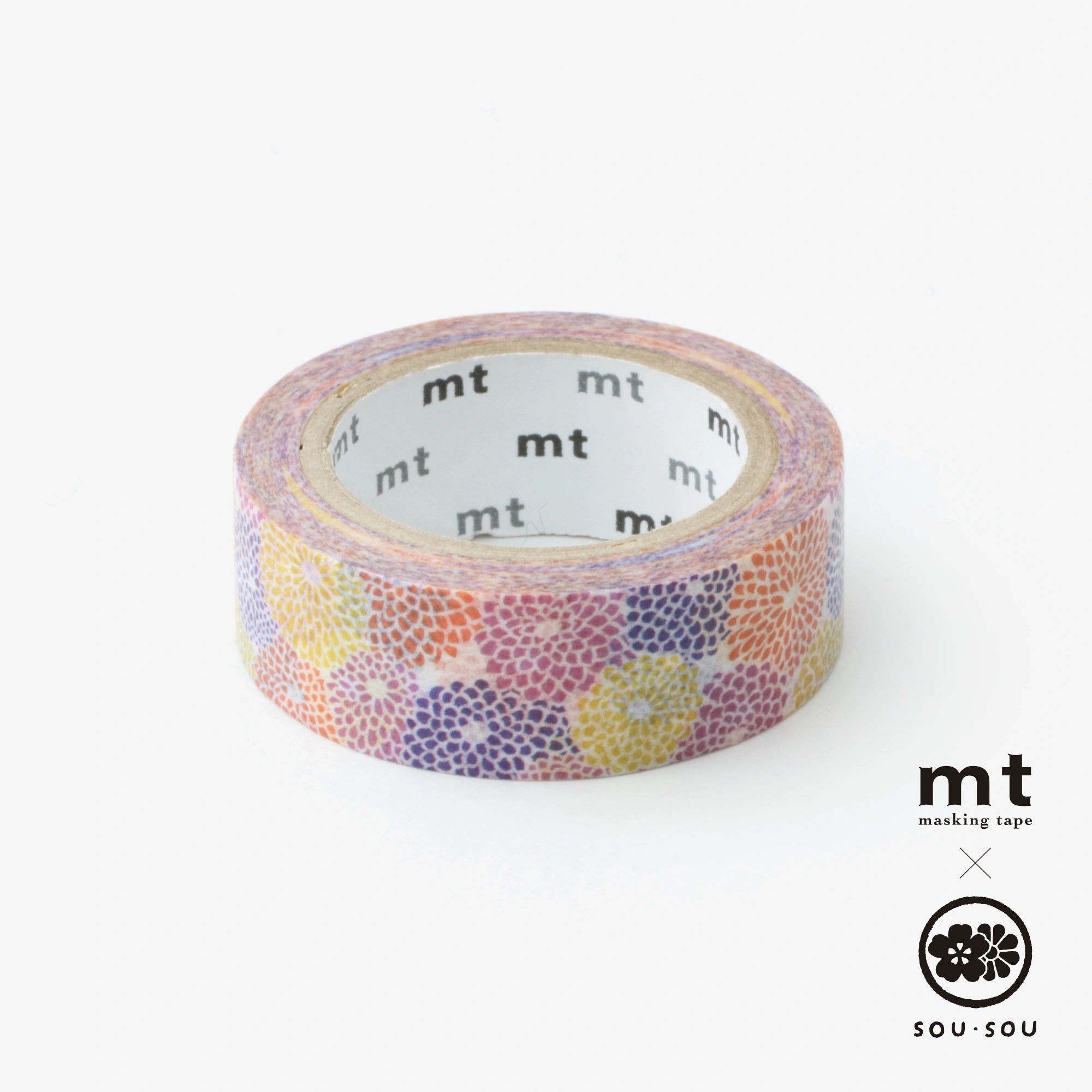 SOU・SOU×mt圖案紋樣・紙膠帶／全菊【1.5cm寬】