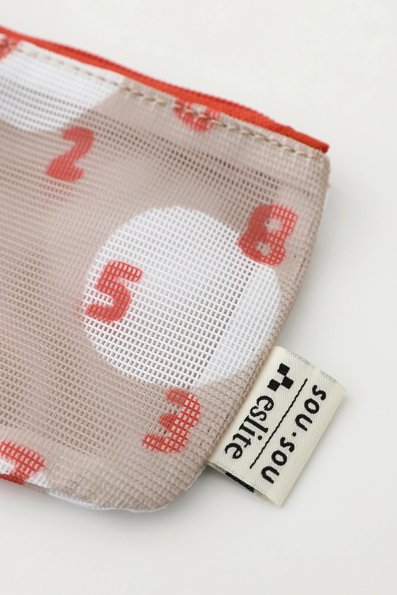SOU・SOU×Eslite Bookstore Pochette de rangement en maille/SO-SU-U et Suigyoku Retro Rouge