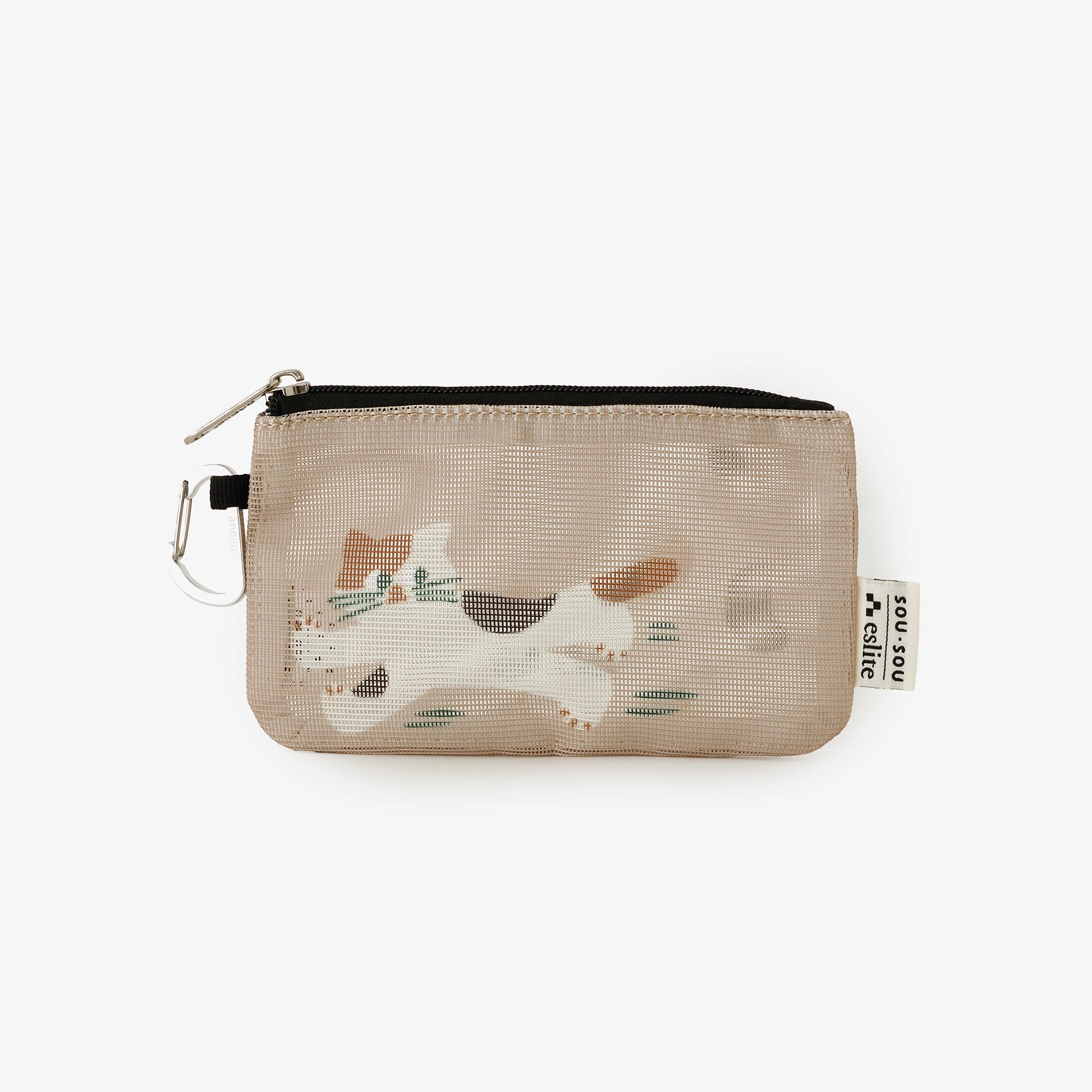 SOU・SOU×Eslite Bookstore Mesh-Aufbewahrungsbeutel/Calico-Katze